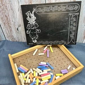PRESSMAN Portable Vintage 1950s Chalkboard Kids Toy Decor or Prop